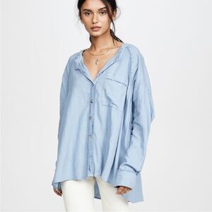 Free People $108 Keep It Simple Button Down M